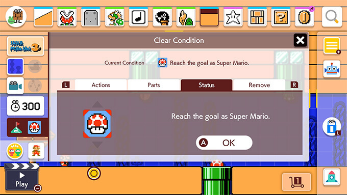 Different ways to build Super Mario courses are shown.